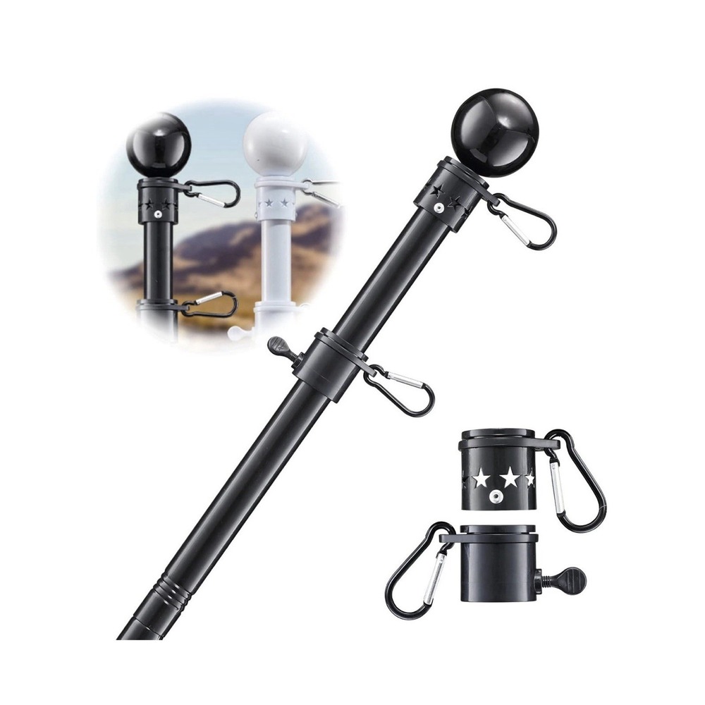 Flag Pole Holder for outside House - 5Ft Stainless Steel Heavy Duty Flagpole Kit